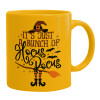 Ceramic coffee mug yellow, 330ml