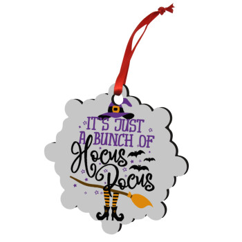 It's just a bunch of hocus pocus - halloween, Στολίδι Χριστουγεννιάτικο στολίδι snowflake ξύλινο 7.5cm