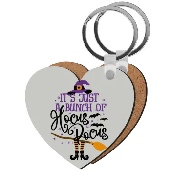 It's just a bunch of hocus pocus - halloween, Μπρελόκ Ξύλινο καρδιά MDF