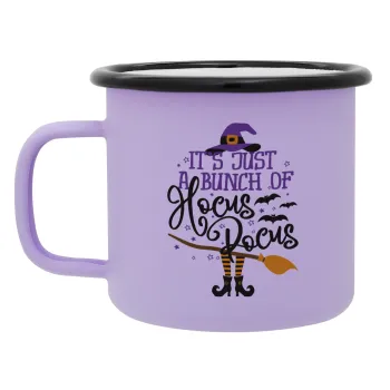 It's just a bunch of hocus pocus - halloween, Κούπα Μεταλλική εμαγιέ ΜΑΤ Light Pastel Purple 360ml