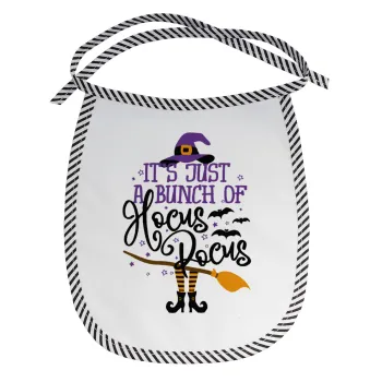 It's just a bunch of hocus pocus - halloween, Σαλιάρα μωρού αλέκιαστη με κορδόνι Μαύρη