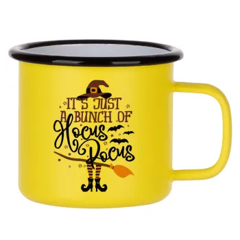 It's just a bunch of hocus pocus - halloween, Metallic enamel MATT Yellow cup 360ml