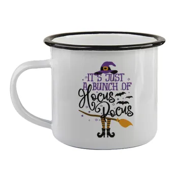 It's just a bunch of hocus pocus - halloween, Κούπα εμαγιέ με μαύρο χείλος 360ml