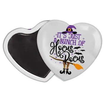 It's just a bunch of hocus pocus - halloween, Μαγνητάκι καρδιά (57x52mm)