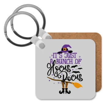 It's just a bunch of hocus pocus - halloween, Μπρελόκ Ξύλινο τετράγωνο MDF