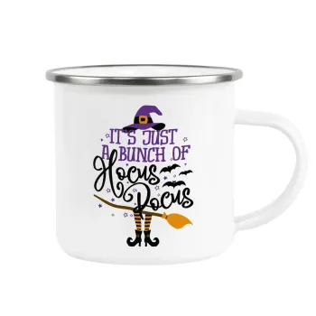 It's just a bunch of hocus pocus - halloween, Metallic enamel cup white 360ml