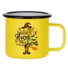 Metallic enamel MATT Yellow cup 360ml