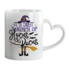 Mug heart handle, ceramic, 330ml