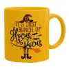 Ceramic coffee mug yellow, 330ml