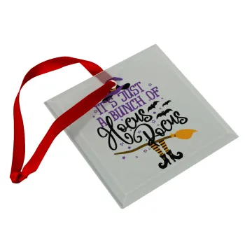 It's just a bunch of hocus pocus - halloween, Christmas ornament, glass square ornament 9x9cm