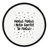 Hocus pocus i need coffee to focus - halloween, Βεντάλια υφασμάτινη αναδιπλούμενη με θήκη (20cm)