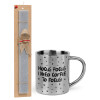 Easter Set, metallic thermal cup (300ml) & Easter aromatic flat candle (30cm) (GRAY)
