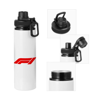 Formula 1, Metal water bottle with safety cap, aluminum 850ml