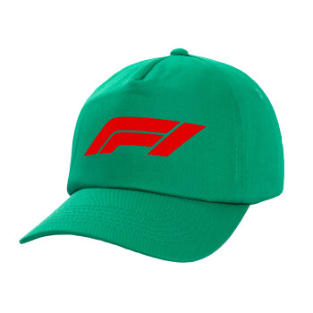 Formula 1, Καπέλο παιδικό Baseball, 100% Βαμβακερό, Low profile, Πράσινο