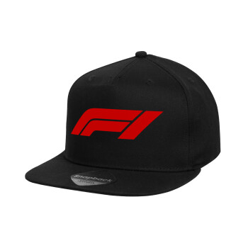 Formula 1, Καπέλο παιδικό Snapback, 100% Βαμβακερό, Μαύρο