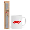 Formula 1, Πασχαλινό Σετ, Κούπα κεραμική (330ml) & πασχαλινή λαμπάδα αρωματική πλακέ (30cm) (ΓΚΡΙ)