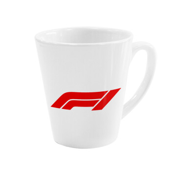 Formula 1, Κούπα κωνική Latte Λευκή, κεραμική, 300ml
