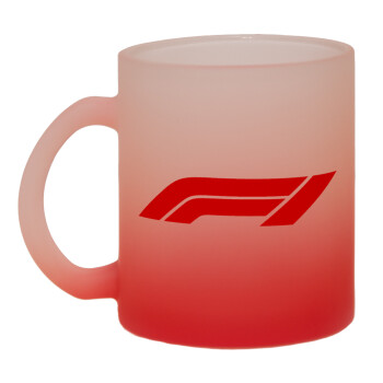 Formula 1, Κούπα γυάλινη δίχρωμη με βάση το κόκκινο ματ, 330ml