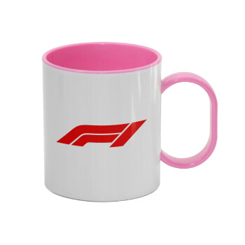 Formula 1, Κούπα (πλαστική) (BPA-FREE) Polymer Ροζ για παιδιά, 330ml
