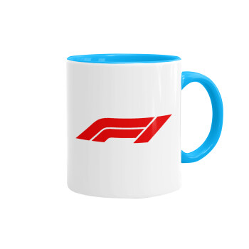 Formula 1, Mug colored light blue, ceramic, 330ml