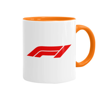 Formula 1, Κούπα χρωματιστή πορτοκαλί, κεραμική, 330ml
