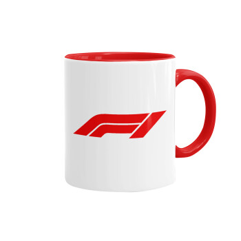 Formula 1, Κούπα χρωματιστή κόκκινη, κεραμική, 330ml