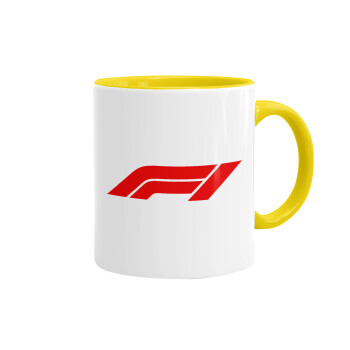 Formula 1, Κούπα χρωματιστή κίτρινη, κεραμική, 330ml
