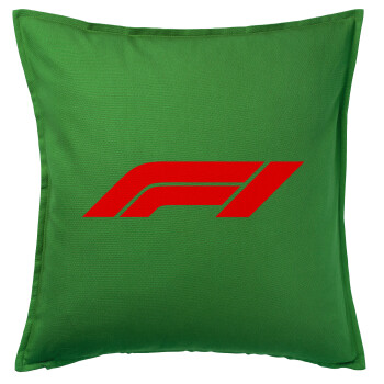 Formula 1, Μαξιλάρι καναπέ Πράσινο 100% βαμβάκι, περιέχεται το γέμισμα (50x50cm)