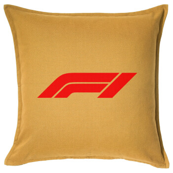 Formula 1, Μαξιλάρι καναπέ Κίτρινο 100% βαμβάκι, περιέχεται το γέμισμα (50x50cm)