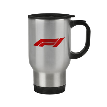 Formula 1, Κούπα ταξιδιού ανοξείδωτη με καπάκι, διπλού τοιχώματος (θερμό) 450ml