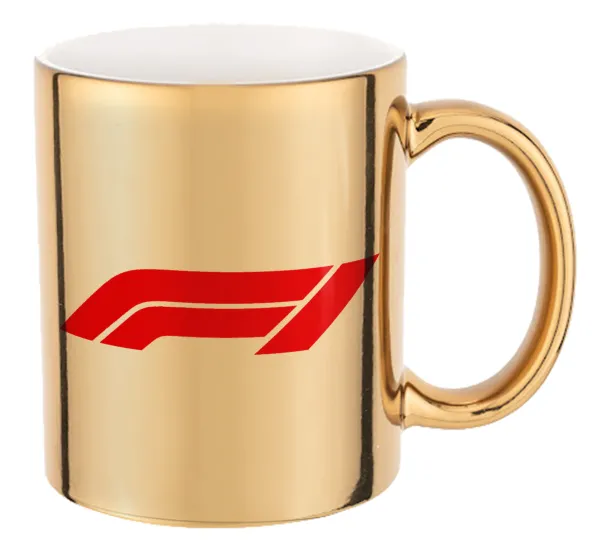 Formula 1 — Mug ceramic, gold mirror, 330ml