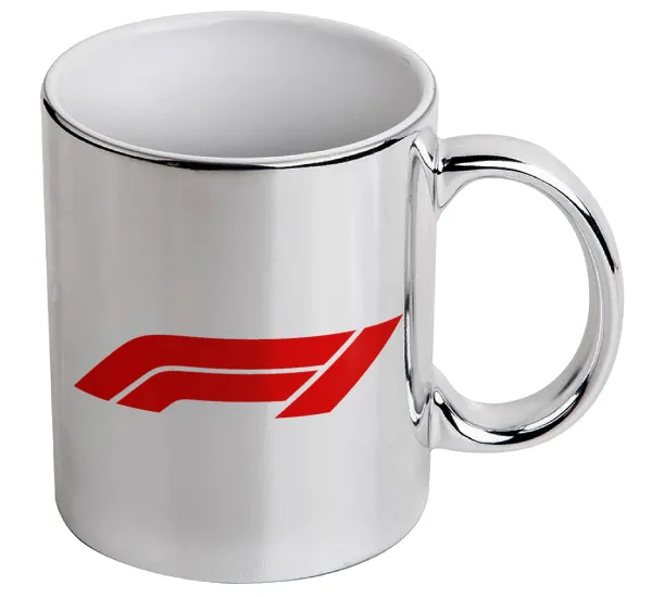 Formula 1 — Κούπα κεραμική, ασημένια καθρέπτης, 330ml
