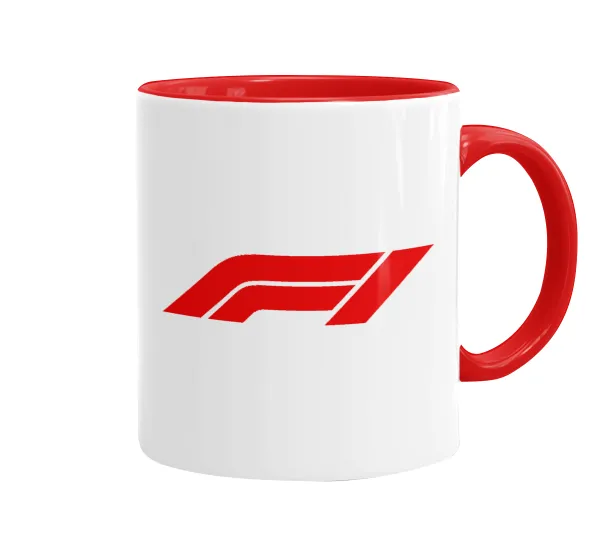 Formula 1 — Κούπα χρωματιστή κόκκινη, κεραμική, 330ml