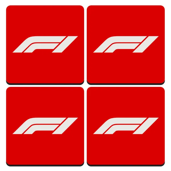Formula 1 — Σουβέρ ξύλινα τετράγωνα (9cm)