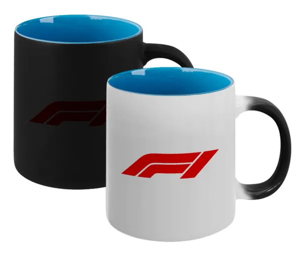 Formula 1 — Magic mug with blue interior, ceramic, 330ml, changes colour with hot drinks