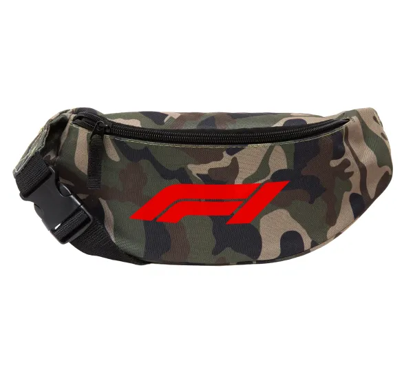 Formula 1 — Unisex waist bag (banana) in Jungle camouflage color with 2 pockets