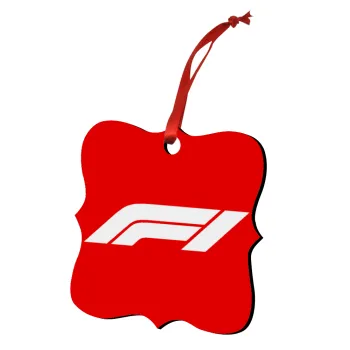 Formula 1, Christmas ornament polygon wooden 7.5cm