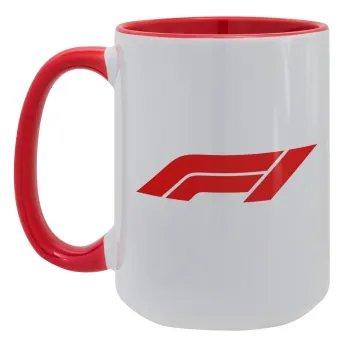 Formula 1, Κούπα Mega 15oz, κεραμική Κόκκινη, 450ml