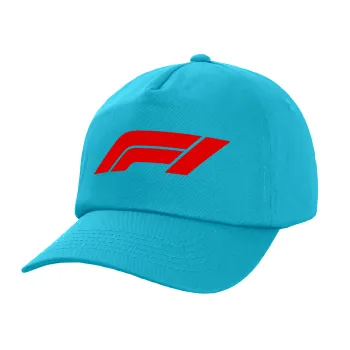 Formula 1, Adult Baseball Cap, 100% Cotton, Blue (COTTON, ADULT, UNISEX, ONE SIZE)