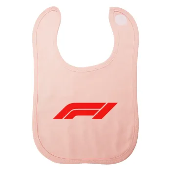 Formula 1, Σαλιάρα με Σκρατς ΡΟΖ 100% Organic Cotton (0-18 months)