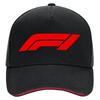 Formula 1, DRILL Καπέλο Ενηλίκων Ultimate ΜΑΥΡΟ/ΚΟΚΚΙΝΟ, (100% ΒΑΜΒΑΚΕΡΟ, ΕΝΗΛΙΚΩΝ, UNISEX, ONE SIZE)