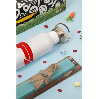 Formula 1, Πασχαλινή Λαμπάδα με παγούρι μεταλλικό (620ml, stainless steel) & κερί αρωματικό πλακέ (30cm) (ΤΙΡΚΟΥΑΖ)