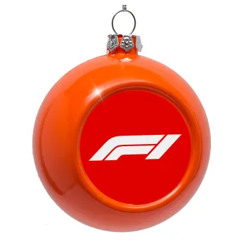 Formula 1, Orange Christmas tree ornament bauble 8cm