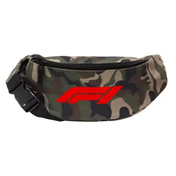 Formula 1, Unisex waist bag (banana) in Jungle camouflage color with 2 pockets