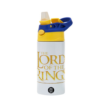 The Lord of the Rings, Παιδικό παγούρι θερμό, ανοξείδωτο, με καλαμάκι ασφαλείας, πράσινο/μπλε (360ml) BPA FREE