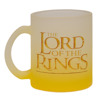 The Lord of the Rings, Κούπα γυάλινη δίχρωμη με βάση το κίτρινο ματ, 330ml