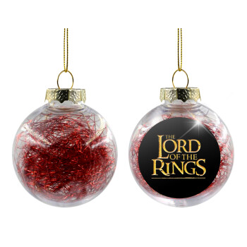 The Lord of the Rings, Χριστουγεννιάτικη μπάλα δένδρου διάφανη με κόκκινο γέμισμα 8cm