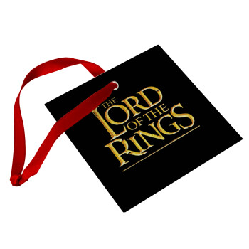 The Lord of the Rings, Χριστουγεννιάτικο στολίδι γυάλινο τετράγωνο 9x9cm