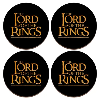 The Lord of the Rings, ΣΕΤ x4 Σουβέρ ξύλινα στρογγυλά plywood (9cm)