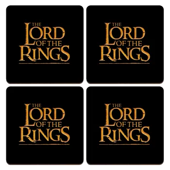 The Lord of the Rings, ΣΕΤ x4 Σουβέρ ξύλινα τετράγωνα plywood (9cm)